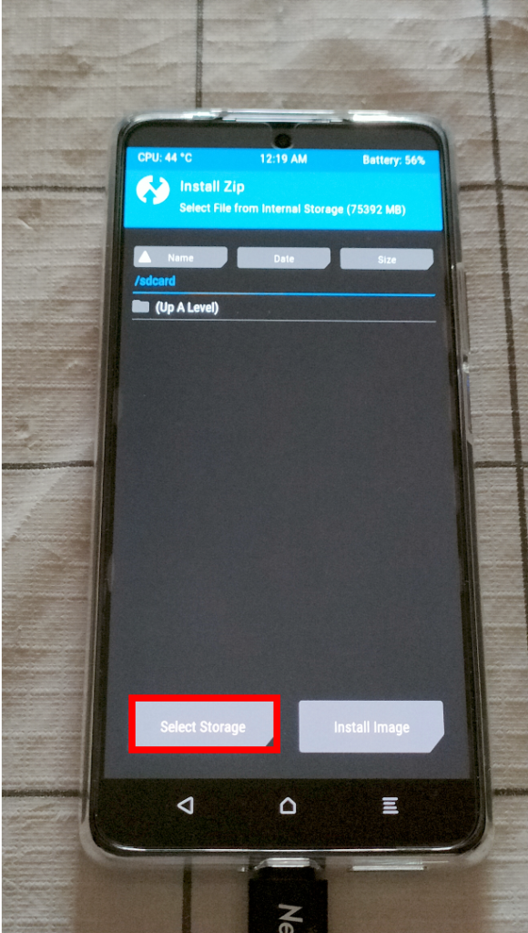 twrp Install画面